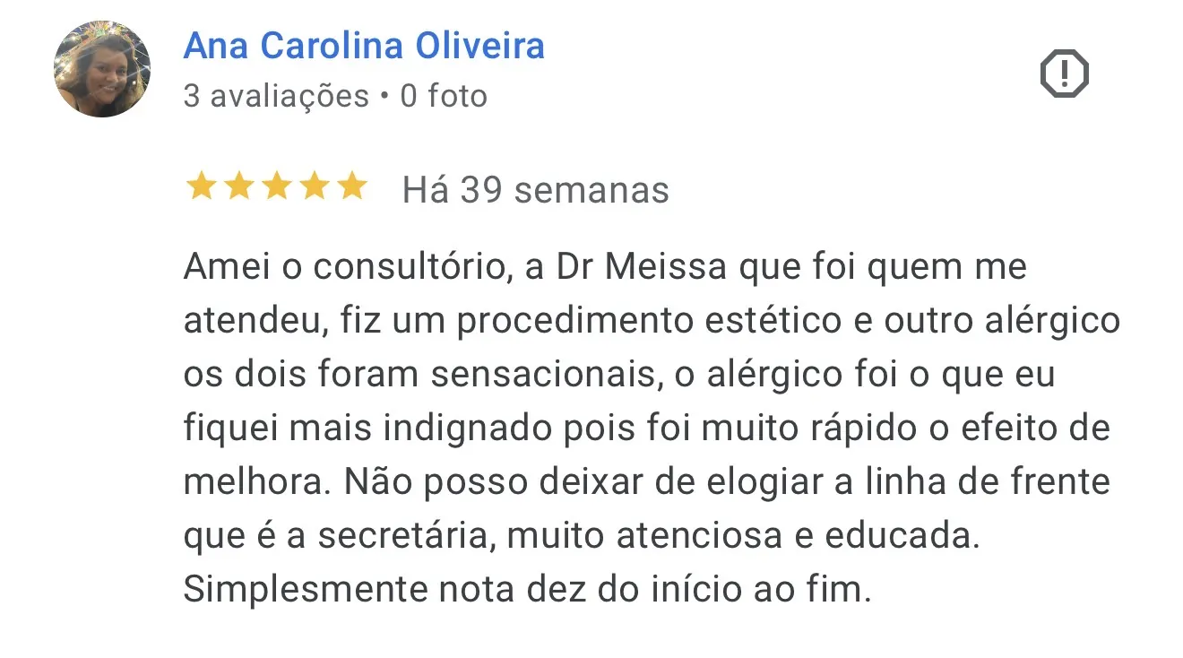 Avaliação de Ana Carolina Oliveira