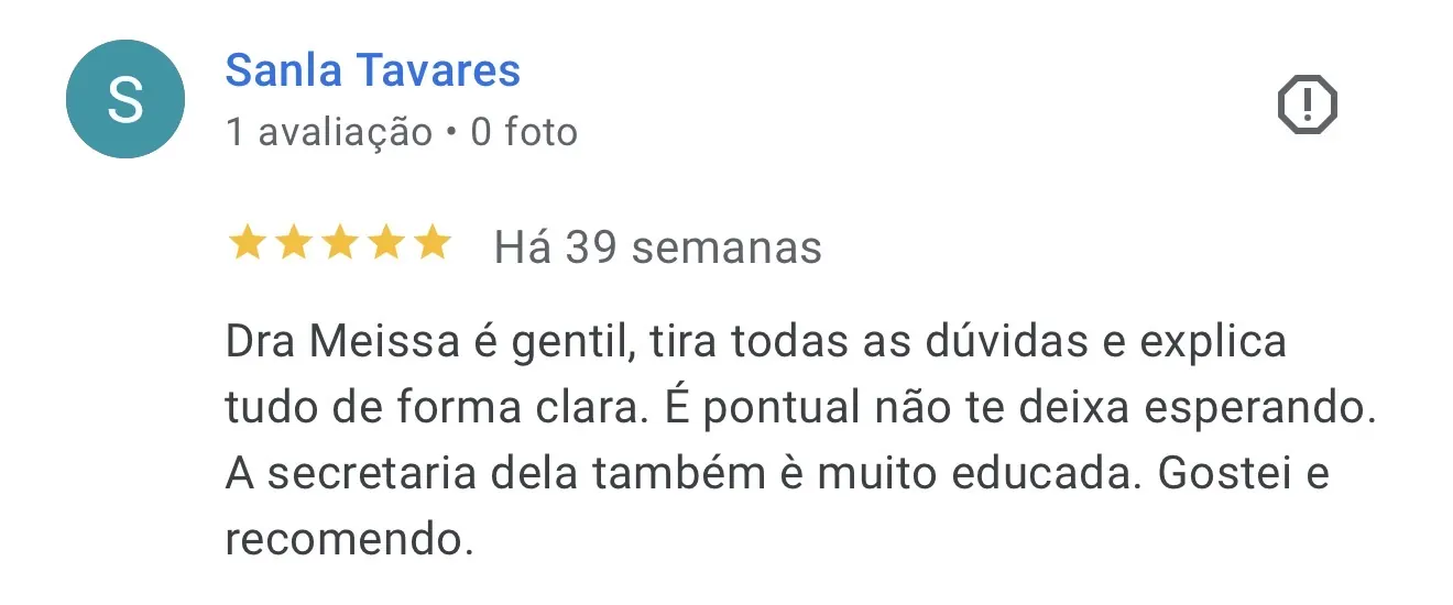 Avaliação de Sanla Tavares